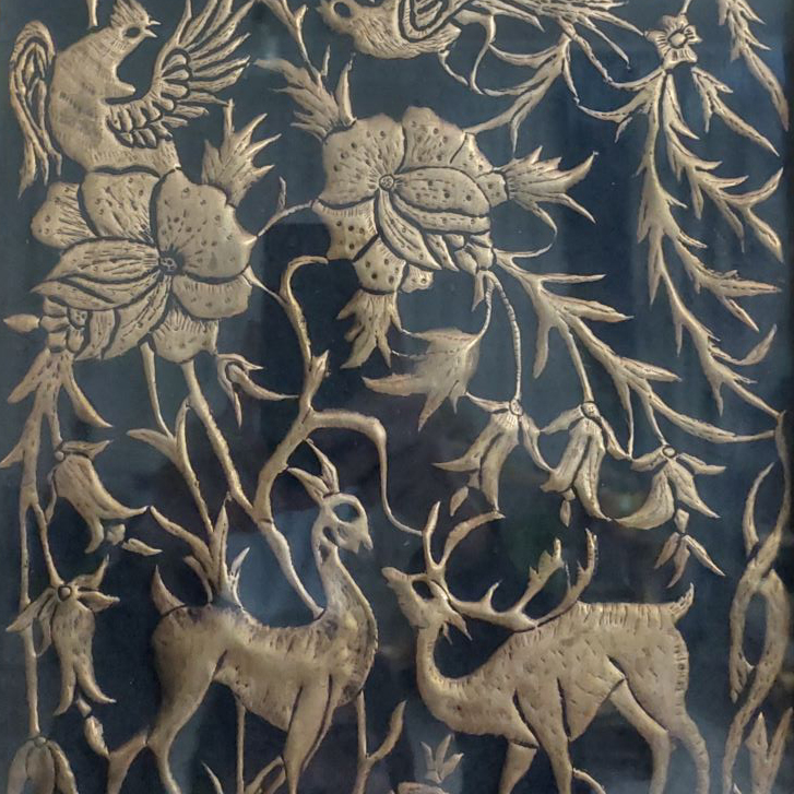 تابلو قلمزنی مسی کار دست